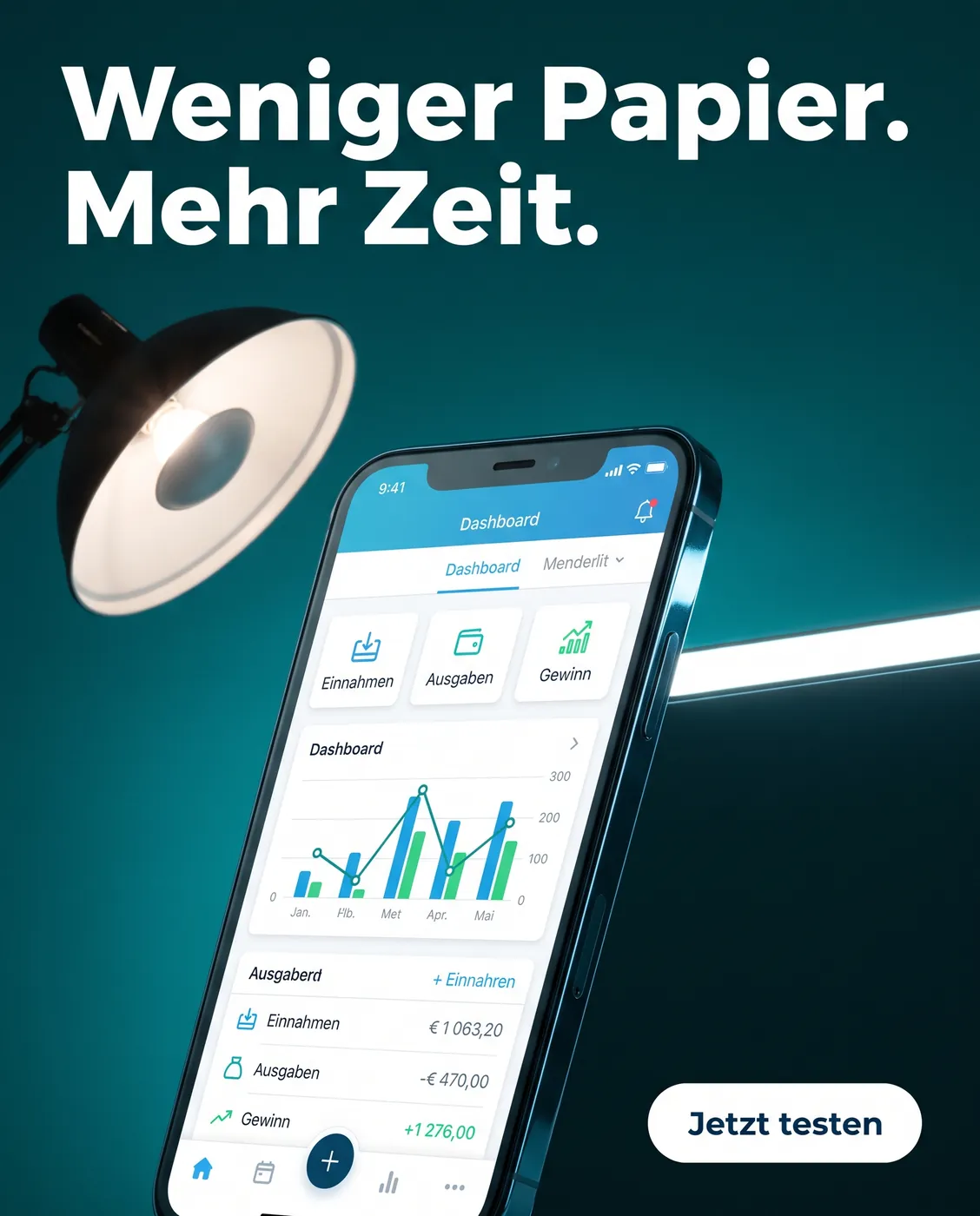 Beispielergebnis: Feed-Anzeige mit Headline und Button