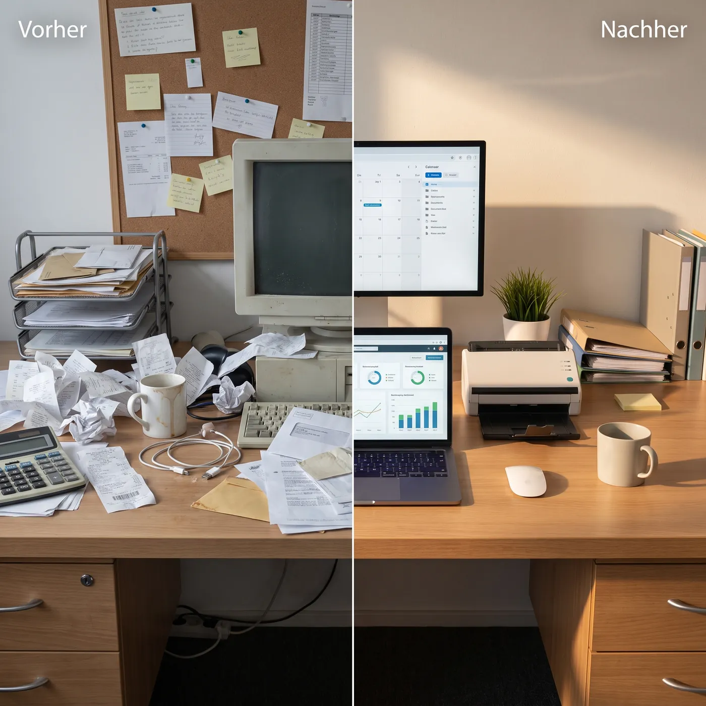 Beispielergebnis: Vorher-nachher im Split-Screen