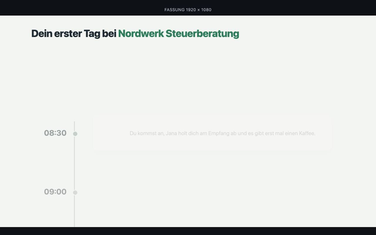 Beispielergebnis: Onboarding: Ablauf des ersten Arbeitstags